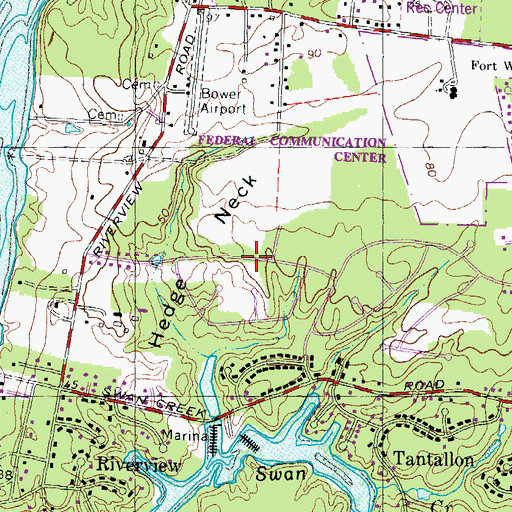 Topographic Map of Tantallon North, MD