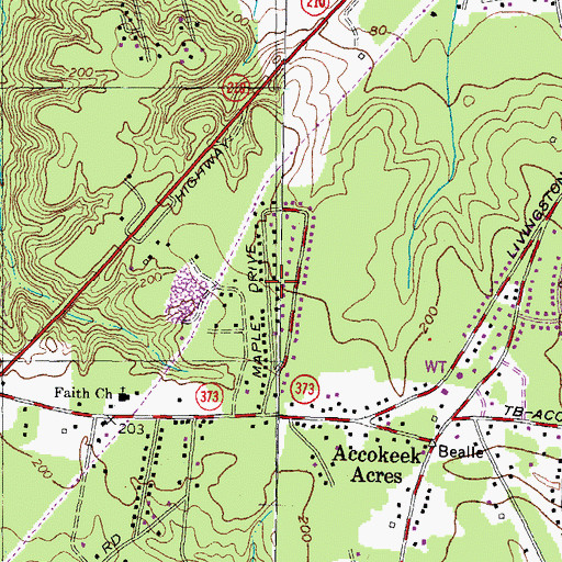 Topographic Map of Acco Park, MD