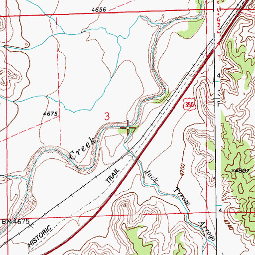 Topographic Map of Jack Treese Arroyo, CO