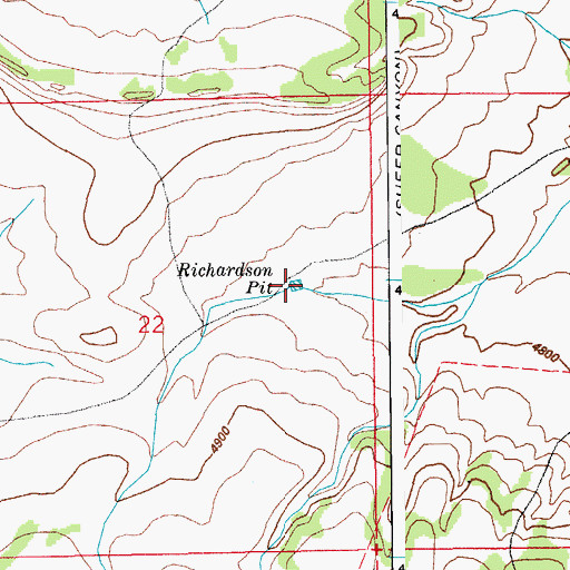 Topographic Map of Richardson Pit, CO