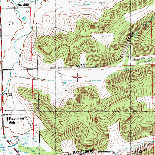 Topographic Map of Echo Glen Stock Farm, WI