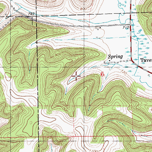 Topographic Map of Ellsworth Home Stock Farm, WI