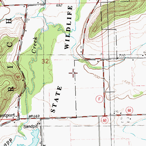 Topographic Map of Grand Trunk Farm, WI
