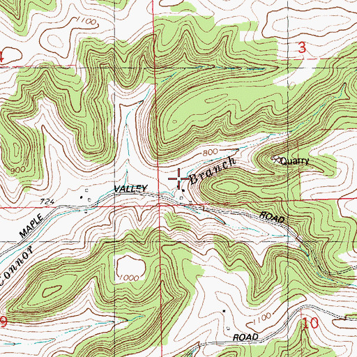 Topographic Map of Maple Valley Stock Farm, WI