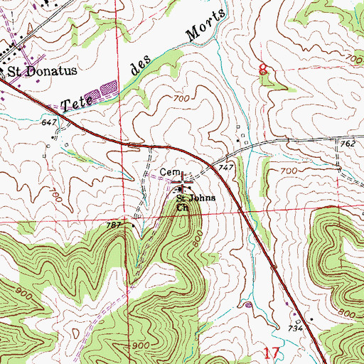 Topographic Map of Federman Farm Cemetery, IA