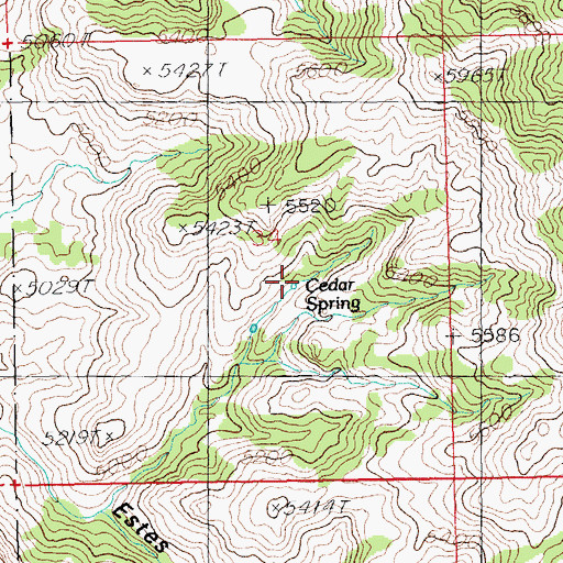 Topographic Map of Cedar Spring, AZ