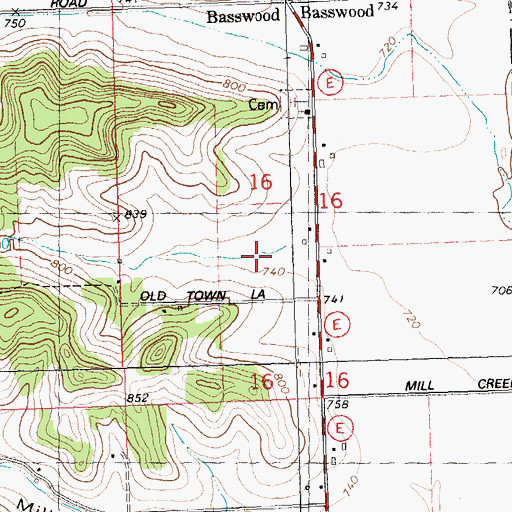 Topographic Map of Hardy Stock Farm, WI