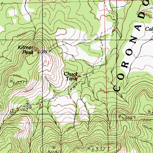 Topographic Map of Chuck Tank, NM