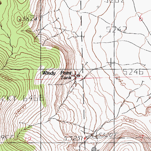 Topographic Map of Windy Point Tank, NM