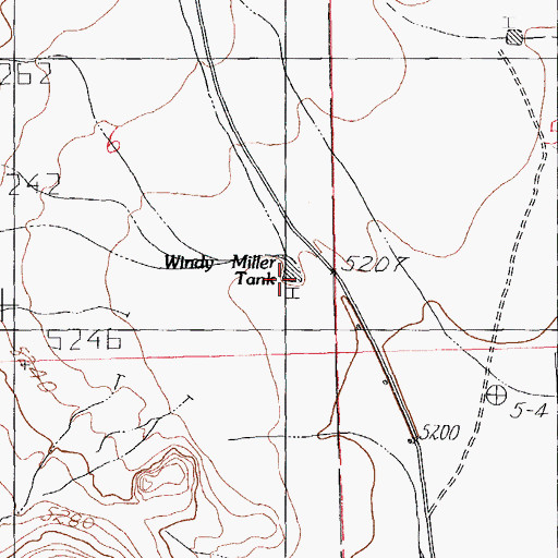 Topographic Map of Windy Miller Tank, NM