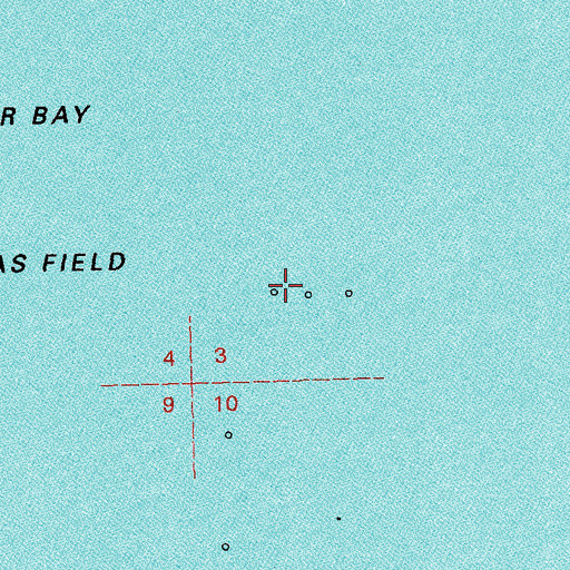 Topographic Map of Timbalier Bay Oil and Gas Field, LA