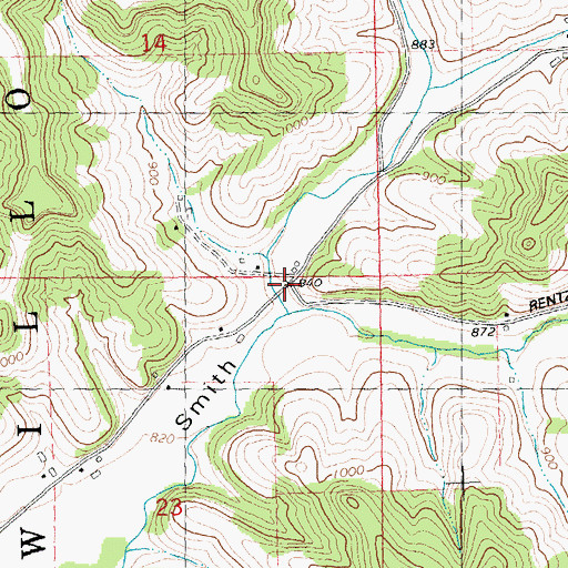 Topographic Map of Union Church (historical), WI