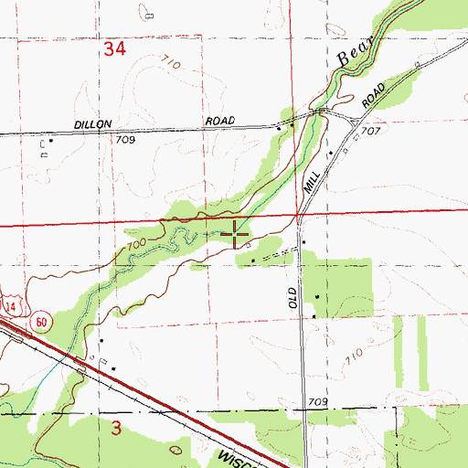 Topographic Map of Lake Labelle (historical), WI