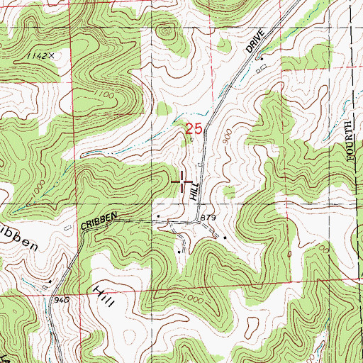 Topographic Map of Crystal Spring Farm, WI