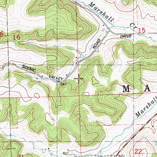 Topographic Map of Glendale Farm, WI