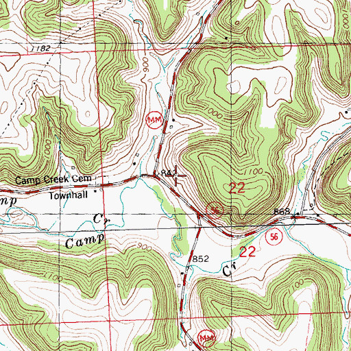 Topographic Map of Good Enough Stock Farm, WI