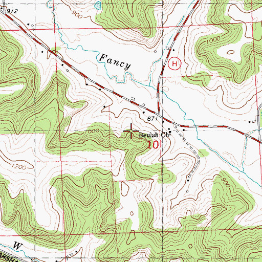 Topographic Map of Green Hill Farm, WI