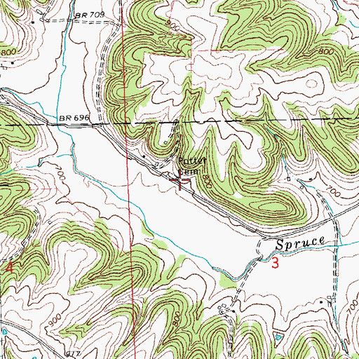 Topographic Map of North Spruce Creek Church Cemetery, IA