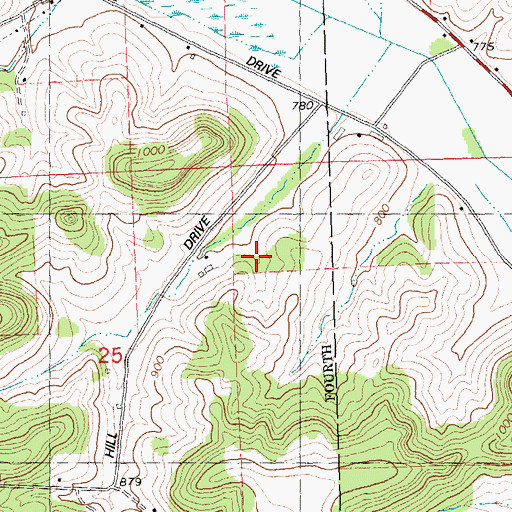 Topographic Map of Green Valley Stock Farm, WI