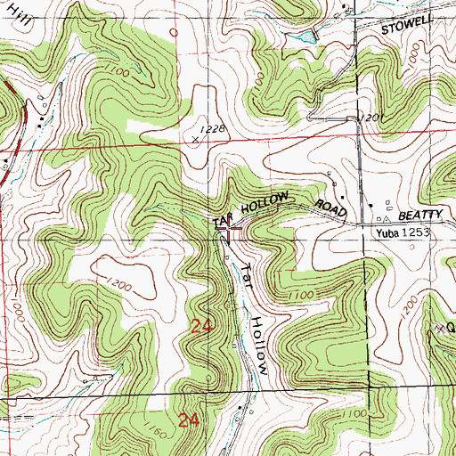 Topographic Map of Jersey Hill Stock Farm, WI