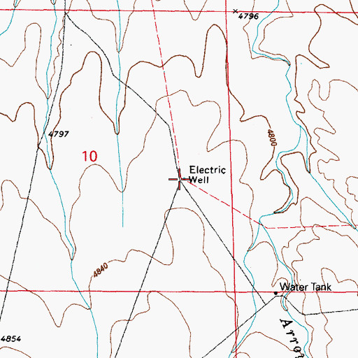 Topographic Map of Electric Well, CO