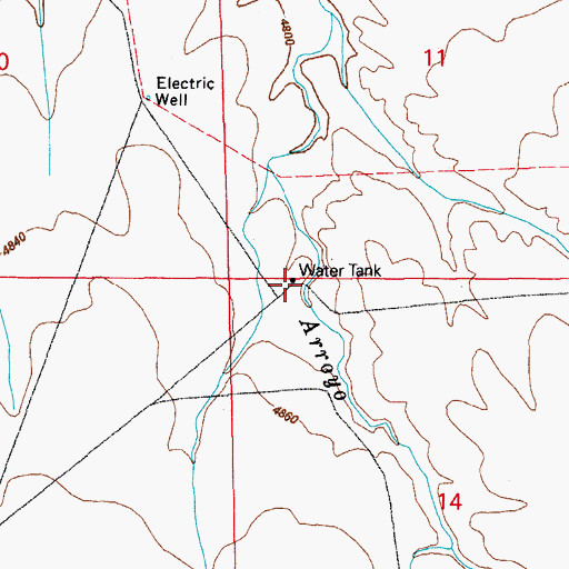 Topographic Map of Black Tank Windmill, CO