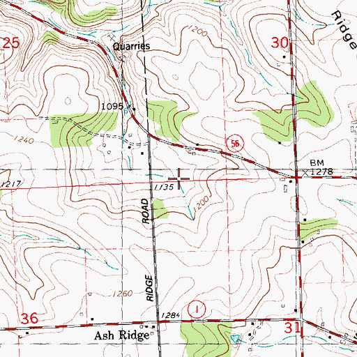 Topographic Map of Sugarwood Farm, WI