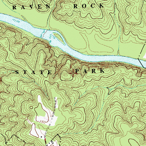 Topographic Map of Raven Rock Loop, NC