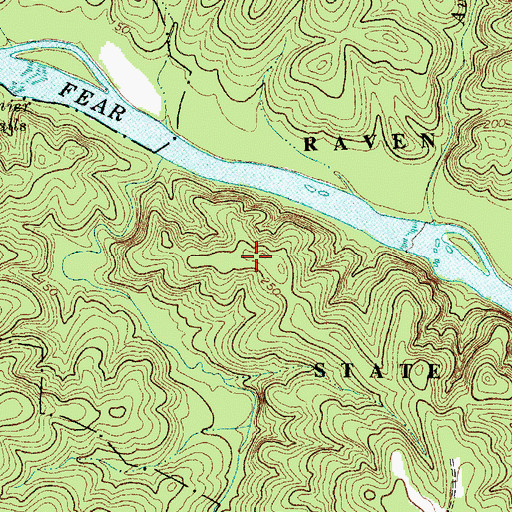 Topographic Map of Northington Ferry Trail, NC