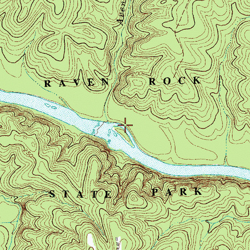 Topographic Map of Northington Lock and Dam, NC