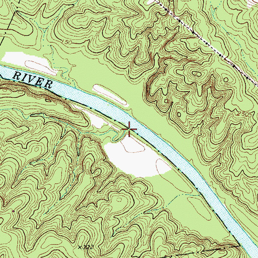 Topographic Map of Little Creek, NC