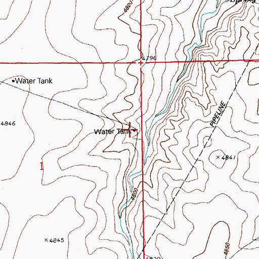 Topographic Map of Honeys Windmill, CO