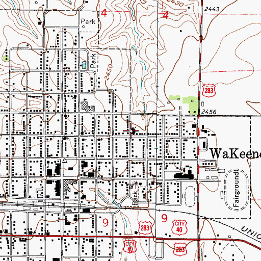 Topographic Map of Christ the King Catholic Church, KS