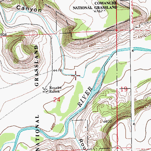 Topographic Map of Iron Canyon, CO