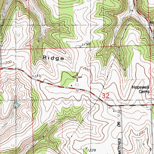 Topographic Map of Purple Stock Farm, WI