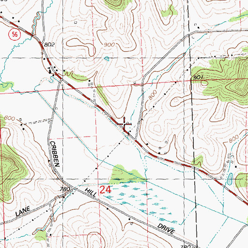 Topographic Map of Shady Lawn Farm, WI