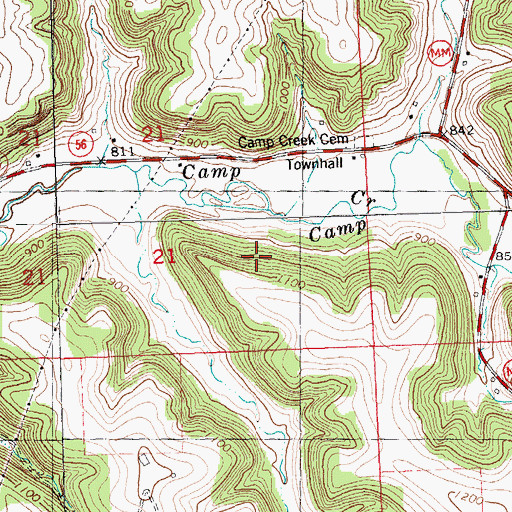 Topographic Map of Spring Brook Farm, WI