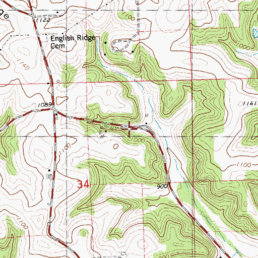 Topographic Map of Spring Lawn Stock Farm, WI