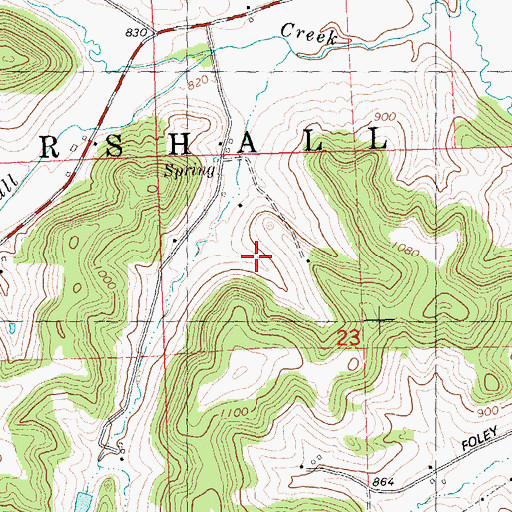 Topographic Map of Spring Valley Stock Farm, WI