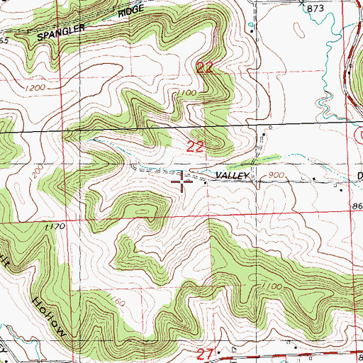 Topographic Map of Valley View Stock Farm, WI