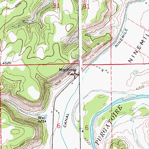 Topographic Map of Martinez Cemetery, CO
