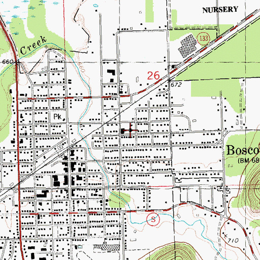 Topographic Map of Immaculate Conception School, WI