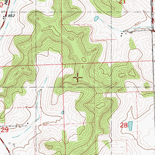 Topographic Map of Forest Glen Farm, WI