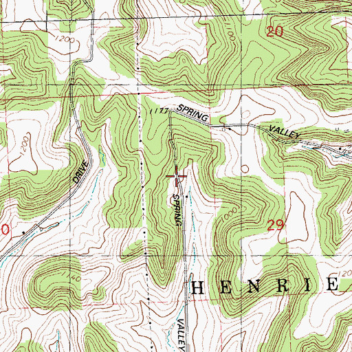 Topographic Map of Glen Echo Fruit and Dairy Farm, WI