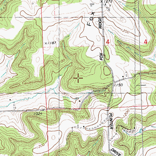 Topographic Map of Indian Creek Farm, WI