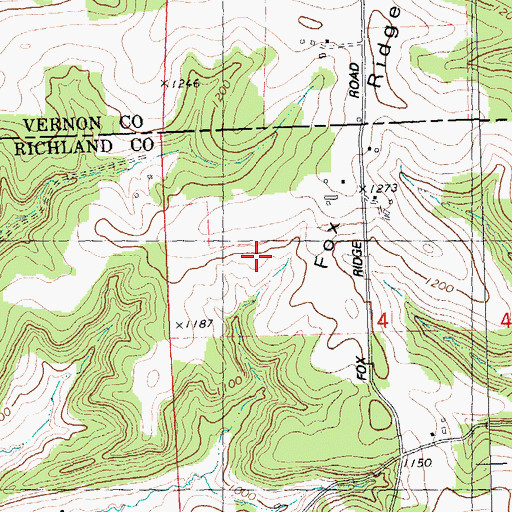 Topographic Map of Oakview Farm, WI