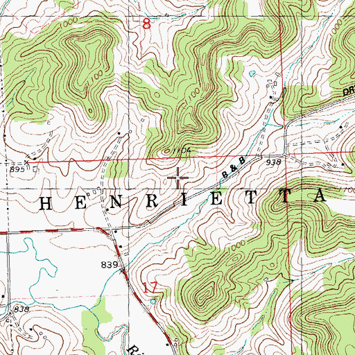 Topographic Map of Pine River Valley Farm, WI