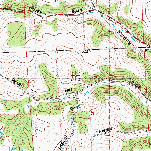 Topographic Map of Pleasant Hollow Farm, WI
