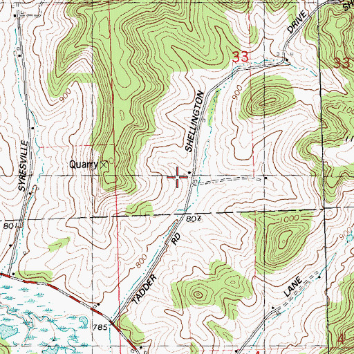 Topographic Map of Pleasant Valley Farm, WI