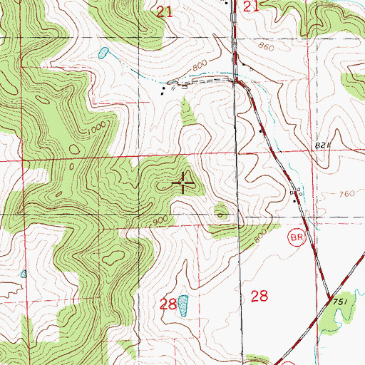 Topographic Map of Valley View Stock Farm, WI
